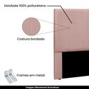 Ver imagem 3 de Cabeceira Decorativa Casal 1,40M Erza Veludo Rosa - Gran Belo