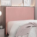 Ver imagem 5 de Cabeceira Decorativa Casal 1,40M Erza Veludo Rosa - Gran Belo