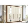 Guarda Roupa Casal 8 Portas e 4 Gavetas C/ Espelho Master Vip 8.4 Jatoba/areia - Santos Andirá - 1