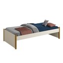 Ver imagem 3 de Cama Evolutiva Ravi Areia com Pés Amadeirado, 2 Kits Grade Lateral Lisa e Colchão D33 - Reller Mó