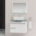 Ver imagem 1 de Conjunto para Banheiro Gabinete com Cuba e Espelheira 60cm Diamante