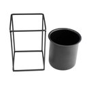 Ver imagem 4 de Vaso Decorativo Preto com Suporte em Metal 16x11cm - D’Rossi