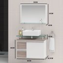 Ver imagem 2 de Conjunto para Banheiro Gabinete com Cuba e Espelheira 60cm Diamante