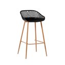 Ver imagem 3 de Kit 2 Banquetas Alta Polipropileno e Aço Mônaco Espresso Móveis