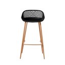 Ver imagem 4 de Kit 2 Banquetas Alta Polipropileno e Aço Mônaco Espresso Móveis