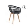 Kit 8 Cadeiras Web Wood Preto - 2