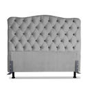 Ver imagem 2 de Cabeceira Para Cama Box Casal 1,4 M Realeza:Suede Cinza Claro