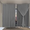 cortina blackout Veneza para quarto e sala 5,50 x 2,60 cinza - 1