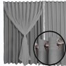 cortina blackout Veneza para quarto e sala 5,50 x 2,60 cinza - 5