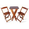 Jogo Dobravel Bistro Com 2 Cadeiras Imbuia Cor: Marrom - 1