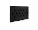 Ver imagem 6 de Cabeceira Painel Cama Box Solteiro 90 Cm Capitonê Suspensa - Preto Suede