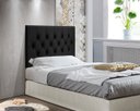 Ver imagem 1 de Cabeceira Painel Cama Box Solteiro 90 Cm Capitonê Suspensa - Preto Suede