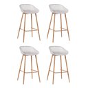 Ver imagem 1 de Kit 4 Banquetas Alta Polipropileno e Aço Mônaco Espresso Móveis