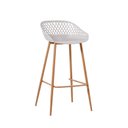 Ver imagem 3 de Kit 4 Banquetas Alta Polipropileno e Aço Mônaco Espresso Móveis