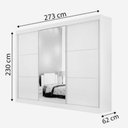 Ver imagem 3 de Guarda Roupa 3 Portas Los Angeles Branco D'doro