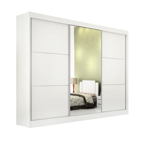 Guarda Roupa 3 Portas Los Angeles Branco D'doro