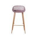 Ver imagem 5 de Kit 2 Banquetas Alta Polipropileno e Aço Mônaco Espresso Móveis