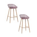 Ver imagem 1 de Kit 2 Banquetas Alta Polipropileno e Aço Mônaco Espresso Móveis