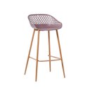 Ver imagem 4 de Kit 2 Banquetas Alta Polipropileno e Aço Mônaco Espresso Móveis