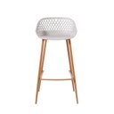 Ver imagem 4 de Kit 2 Banquetas Alta Polipropileno e Aço Mônaco Espresso Móveis