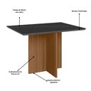 Ver imagem 2 de Mesa de Jantar Retangular de Vidro 4 Lugares 120cm sem Cadeiras Helô Poliman Móveis