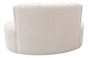 Ver imagem 6 de Sofá Orgânico Curvo Luxo Mavie 160cm Sala Bouclê Bege Bege Liso