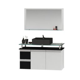 Conjunto para Banheiro Gabinete com Cuba e Espelheira 80cm Diamante - 3