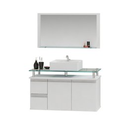 Conjunto para Banheiro Gabinete com Cuba e Espelheira 80cm Diamante  - 2