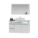 Ver imagem 2 de Conjunto para Banheiro Gabinete com Cuba e Espelheira 80cm Diamante