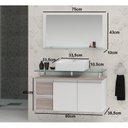 Ver imagem 3 de Conjunto para Banheiro Gabinete com Cuba e Espelheira 80cm Diamante