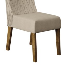 Conjunto 2 Cadeiras Amélia Tronco Ripado/suede Nude - Pr Móveis - 4