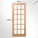 Ver imagem 2 de Folha de Porta Maciça 210x60cm Eucalipto Pm14 Estilo Cruzeiro Portas