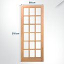 Ver imagem 2 de Folha de Porta Maciça em Eucalipto Acabamento Natural 210x80cm PM14 Estilo Cruzeiro Portas Marrom