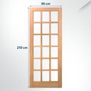 Ver imagem 2 de Folha de Porta Maciça 210x90cm Eucalipto Pm14 Estilo Cruzeiro Portas