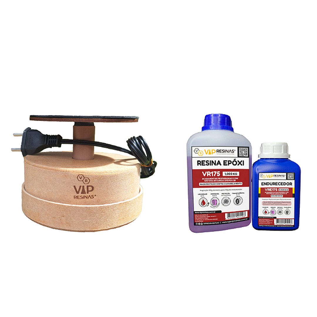 Kit Máquina de Pratos + Resina Vr175 Alta Viscosidade 1,5kg