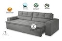 Ver imagem 2 de Sofá Retrátil e Reclinável 3 Lugares com Molas 1,80m Vanessa Suede Rover & Beato