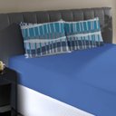 Ver imagem 2 de Jogo de Cama Casal 3 Peças Azure 100% Algodão Slim Edromania