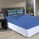 Ver imagem 1 de Jogo de Cama Casal 3 Peças Azure 100% Algodão Slim Edromania
