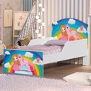 Ver imagem 1 de Mini Cama Princesa Unicórnio Arco Íris com Colchão