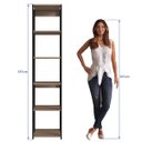 Ver imagem 4 de Guarda Roupa Closet Modulado 40x45x183cm com 6 Prateleiras ProDecor em MDP Montana e Preto