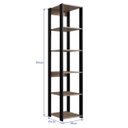 Ver imagem 3 de Guarda Roupa Closet Modulado 40x45x183cm com 6 Prateleiras ProDecor em MDP Montana e Preto