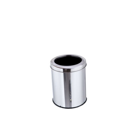 Lixeira Inox 15 Litros Com Aro Cesto De Lixo Consultório Banheiro