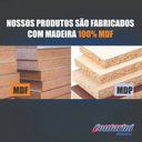 Ver imagem 4 de Conjunto para Banheiro Gabinete com Cuba e Espelheira 60cm Safira Marrom/Branco