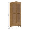 Ver imagem 2 de Cristaleira Vitrine 2 Portas 1 Gaveta 100% Madeira Maciça:freijo
