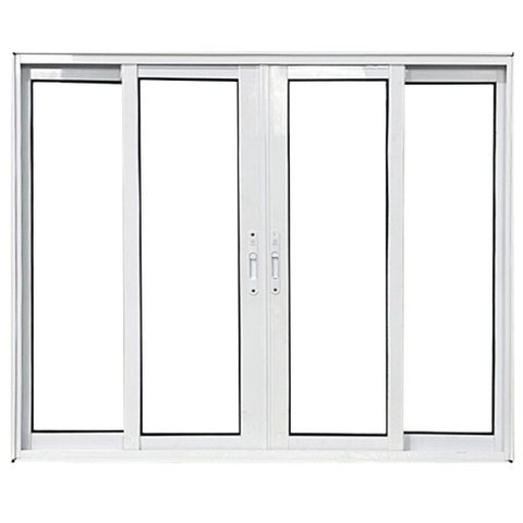 Janela Vitro 4 Folhas Alumínio Branco Linha 25:120 x 150