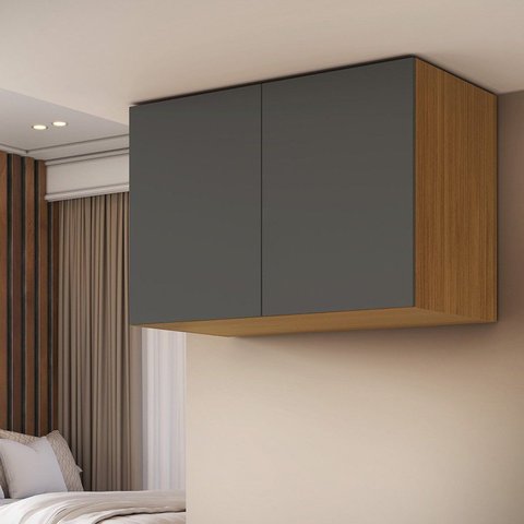 Armário Aéreo Organizador Multiuso MDF 2 Portas Altezza