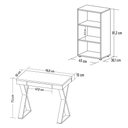 Ver imagem 4 de Mesa Escrivaninha 90cm Veneti e Estante Livreiro 45x81cm Lean A06 Branco - Mpozenato