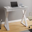 Ver imagem 2 de Mesa Escrivaninha 90cm Veneti e Estante Livreiro 45x81cm Lean A06 Branco - Mpozenato