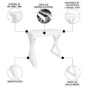 Ver imagem 3 de Mesa Escrivaninha 90cm Veneti e Estante Livreiro 45x81cm Lean A06 Branco - Mpozenato