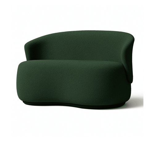 Namoradeira Decorativa Sala Estar Orgânica Beatriz Boucle Verde - Montanaris Decor